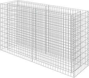 vidaXL Strat înălțat gabion, 180 x 50 x 100 cm, oțel galvanizat
