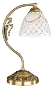 Veioza, lampa de masa clasic design italian din alama, sticla 7052 RA-P. 7052 P