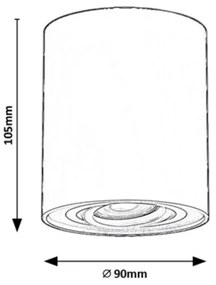 Spot aplicat design minimalist Kobald alb mat