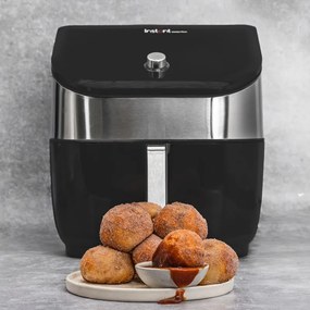 Instant Pot Vortex Plus ClearCook & OdourErase Hot Air Fryer 140310401, 1700W, 5.7L, 6 programe, 35-205C, EvenCrisp, filtru dublu, negru