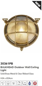 Aplica de perete/tavan iluminat exterior traditional IP64 Bulkhead