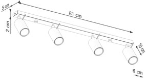 Spot verde 6x81 cm Etna – Sollux