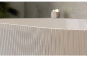 Cada baie freestanding, lipita de perete, alba, 3D, Besco Leya, 170x78 cm