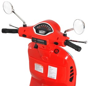 HOMCOM Motocicletă Electrică pentru Copii, 6V cu Muzică, Lumini și Sunete, 102x50,5x75,5 cm, Roșu | Aosom Romania