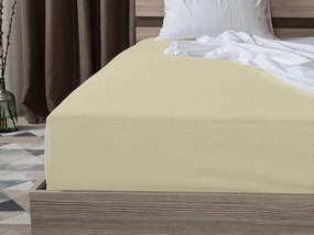 Cearsaf jersey cu lycra crem 90 x 200 cm