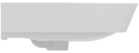 Lavoar suspendat alb 60 cm, asimetric, orificiu baterie si preaplin, Ideal Standard Connect Air