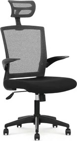 Scaun de birou VALOR, negru/gri, stofa mesh/metal, 64x62x115/125 cm