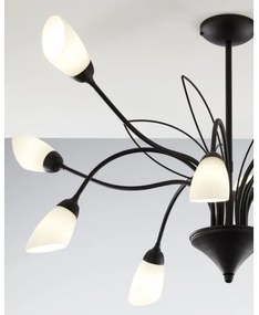 Jupiter 2056 - Candelabru GLORIOSA pe tijă 10xG9/14W/230V, negru