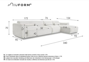 Colțar crem (cu colț pe partea dreaptă) Flex Felix – Miuform