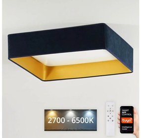 Brilagi-LED Lampă LED dimabilă VELVET SQUARE LED/36W/230V Wi‑Fi Tuya+telecomandă, albastru închis