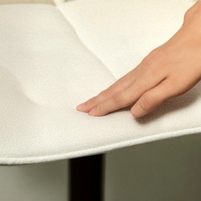 HOMCOM Scaune de bar moderne, Set de 2 scaune de bar pivotante cu spatar, reglabile in inaltime, cu suport pentru picioare, tapitate, Bej | Aosom Romania