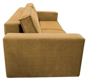 Canapea extensibilă RONDA, 3 locuri, cu spațiu de depozitare, portocalie