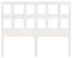 Tablie de pat, alb, 145,5x4x100 cm, lemn masiv de pin Alb, 145.5 x 4 x 100 cm, 1
