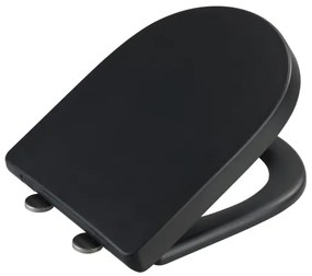 WENKO 24989100-WC Capac WC EXCLUSIVE 36,5 x 45 cm negru/argintiu