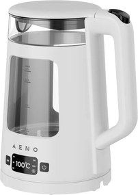 Ceainic electric AENO EK6 AEK0006, 2200 W, 1,7 l, 40-100 °C, STRIX, LED, perete dublu, filtru, bază rotativă la 360°, alb