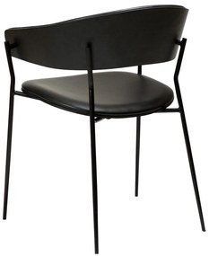 Scaun de sufragerie negru mat cu cotiere Crib – DAN-FORM Denmark