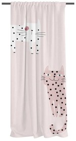 Draperie roz pentru copii 250x110 cm Meow Meow - Butter Kings