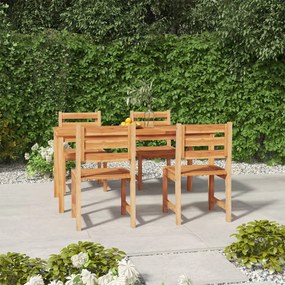 3157187 vidaXL Set de sufragerie de grădină, lemn masiv de tec, 5 piese