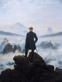 Reproducere Wanderer Above the Sea Fog, Caspar David Friedrich