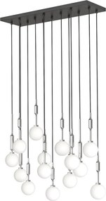 Lustra cu 14 pendule Ero XIV Crom 80x25
