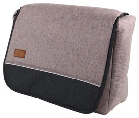 Geanta bebe NOVOKIDS™ Maraya PRO Care atasabila la carucior, Maner detasabil, Capacitate mare , dimensiuni 40X35X12 cm, Beige cu Maron
