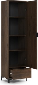 Mazzoni Dulap LANA SZ-50 Nuc Elegant - GARDEROBĂ CU O UȘĂ CU SERTAR