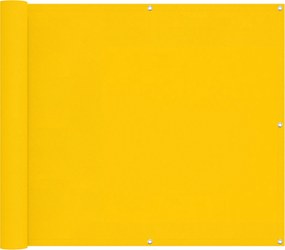 vidaXL Ecran de balcon Galben 90 x 200 cm Oxford alu acoperit cu PU