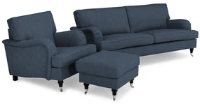 Set mobilier tapițat Bloomington A127Tapiterie, Picioare: Metal, Lemn, Role