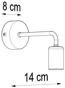 Aplică perete DUOMO 1xE27/60W/230V negru