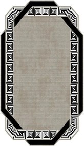 Covor, 160x230 cm, forma dreptunghiulara, poliester, crem/negru ALN600