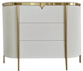 Comoda Bianca alb/auriu L120 cm