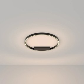 Plafoniera LED design modern Rim negru 60cm, 3000K