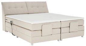 Pat electric reglabil, cu arcuri, bej, 180x200, GERONA