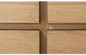 Pantofar Cu 4 Usi Si 2 Sertare Reno, Furnir Din Lemn Masiv, Smoked Oak,108 Cm