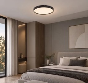 Rabalux 71517-LED Plafonieră cu dimmer TERESIA 24W/230V 3000-6500K Ø 38 cm neagră + telecomandă
