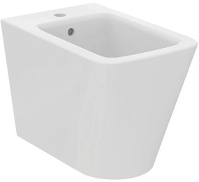 Bideu cu montare pe podea, 355x560 mm, cu preaplin, orificiu pentru baterie, alb