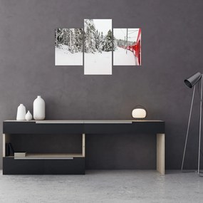 Tablou - Tren într-un peisaj înzăpezit (90x60 cm)