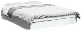 842021 vidaXL Cadru de pat, alb, 140x200 cm, lemn prelucrat