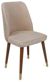 Set de scaune de sufragerie Hugo Cream and Walnut, 4 buc.