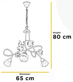 Lustră pentru copii BUTTERFLY 3xE14/6W/230V ONLI