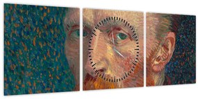 Tablou -  Vincent van Gogh, Self-Portrait, reproducere (cu ceas) (90x30 cm)