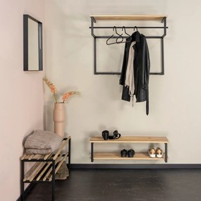 Pantofar negru/în culoare naturală suspendat din metal 100x26x34 cm Marco – Spinder Design