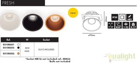 Spot incastrabil modern FRESH negru 02100502