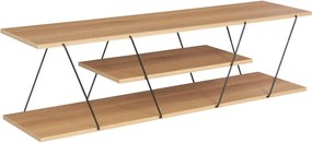 Comoda TV Tarsa, culoare sonoma-negru, 120 x 30 x 33 cm