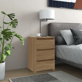 806218 vidaXL Noptiere, 2 buc., stejar sonoma, 40x35x62,5 cm, lemn compozit
