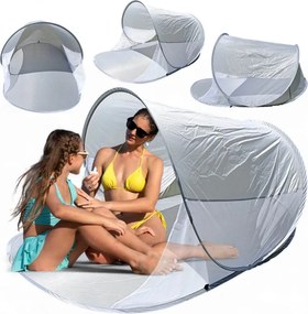 Cort de plajă POP-UP cu șorț și protecție UV50+ 200 x 120 x 90cm