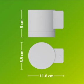 Philips - Aplică de exterior FYLX 1xGU10/5W/230V alb IP44