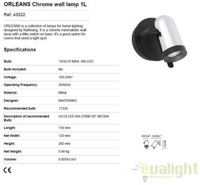 Aplica stil modern minimalist ORLEANS 1L crom 43522