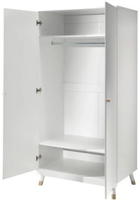 Dulap din lemn de pin pentru camera copiilor Vipack Billy, alb