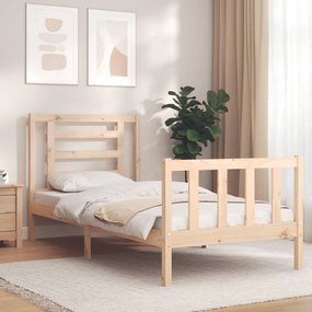 3192871 vidaXL Cadru de pat cu tăblie, 100x200 cm, lemn masiv